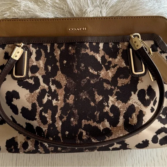 Coach Madison Kimberly Ocelot Print Fabric and Leather - Picture 3 of 13